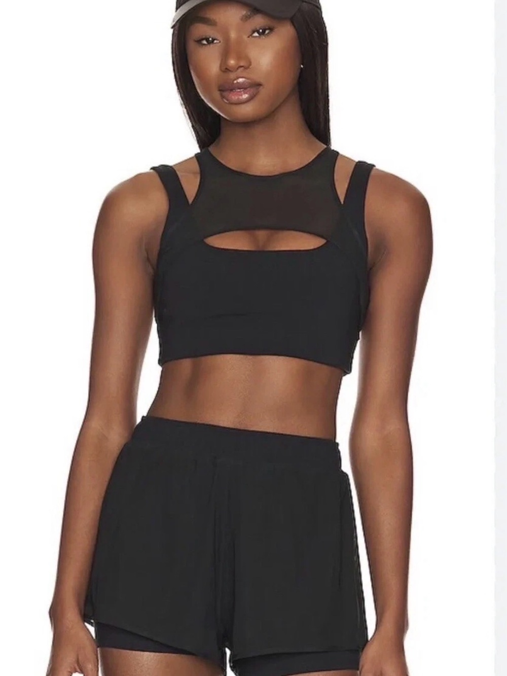 NWT L*Space Harness Your Power Crop Mesh Workout Top